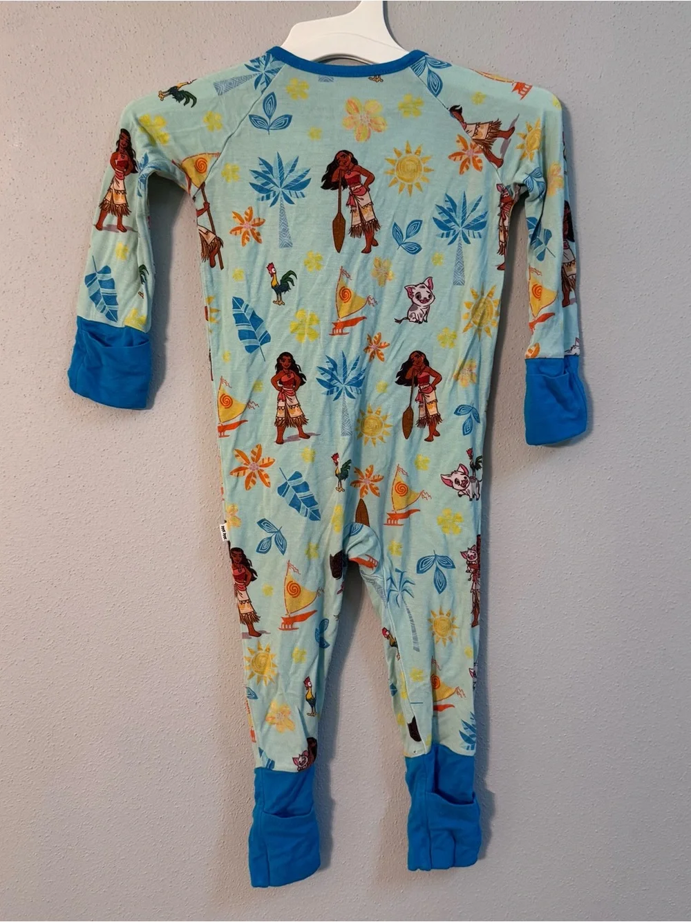 Disney Little‎ Sleepies Moana Footed One-Piece Pajama 3-6 months Bamboo